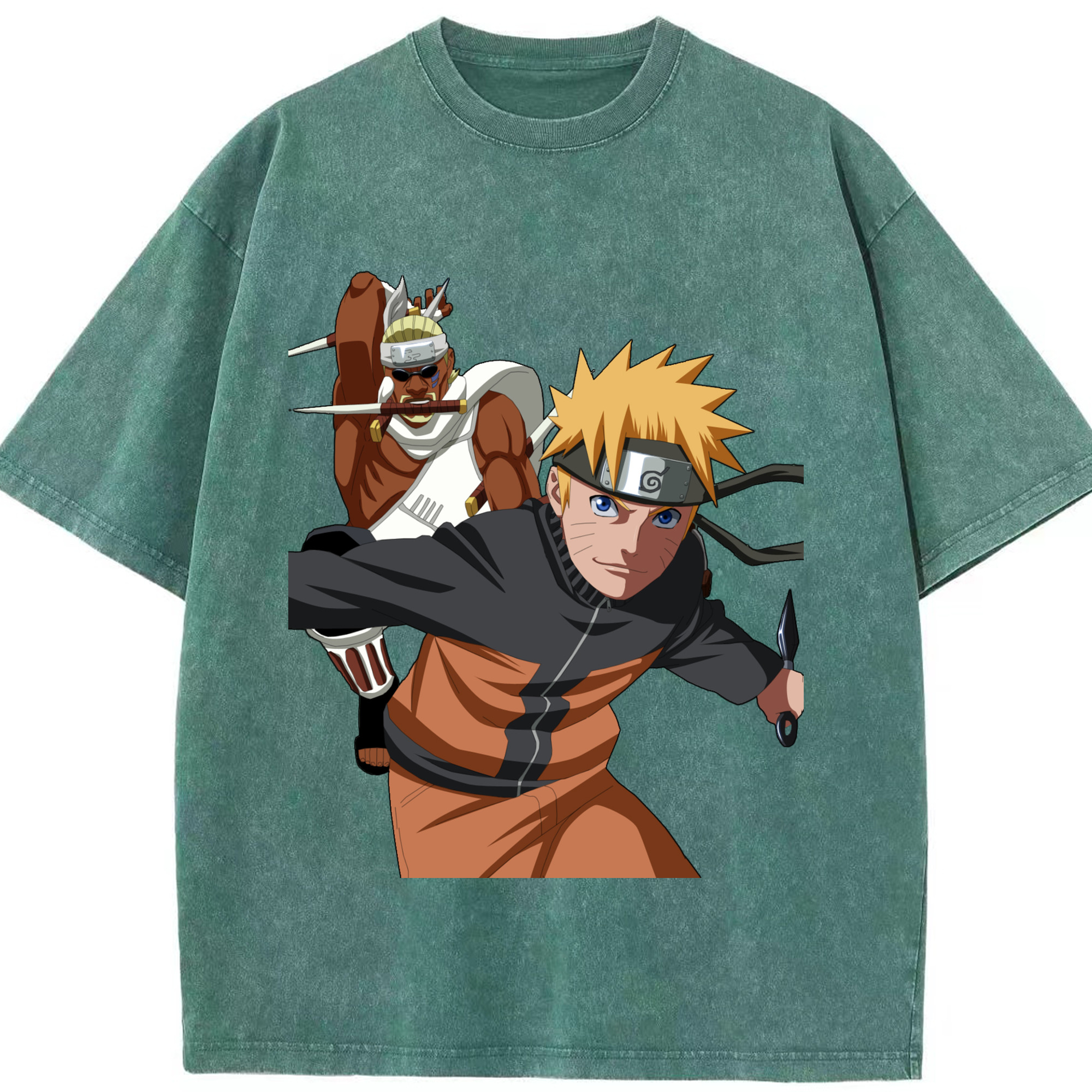 （画像用） NARUTO -ナルト- うずまき ナルト Uzumaki Naruto 綿100% ヴィンテージ風 半袖Tシャツ（フロントプリント）